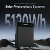 FlashFish SR5000 5.12kWh LiFePO4 Home Energy Storage System - 6000+ Cycles, 2.4kW Uninterrupted Power & Solar Compatibility