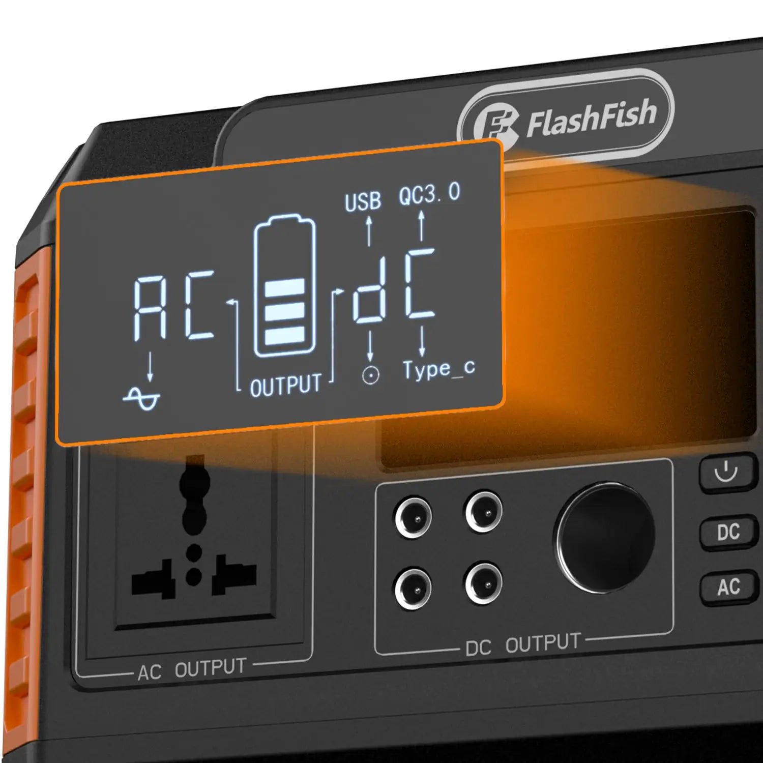 FlashFish P60 Portable Power Station Product Interface Demonstration