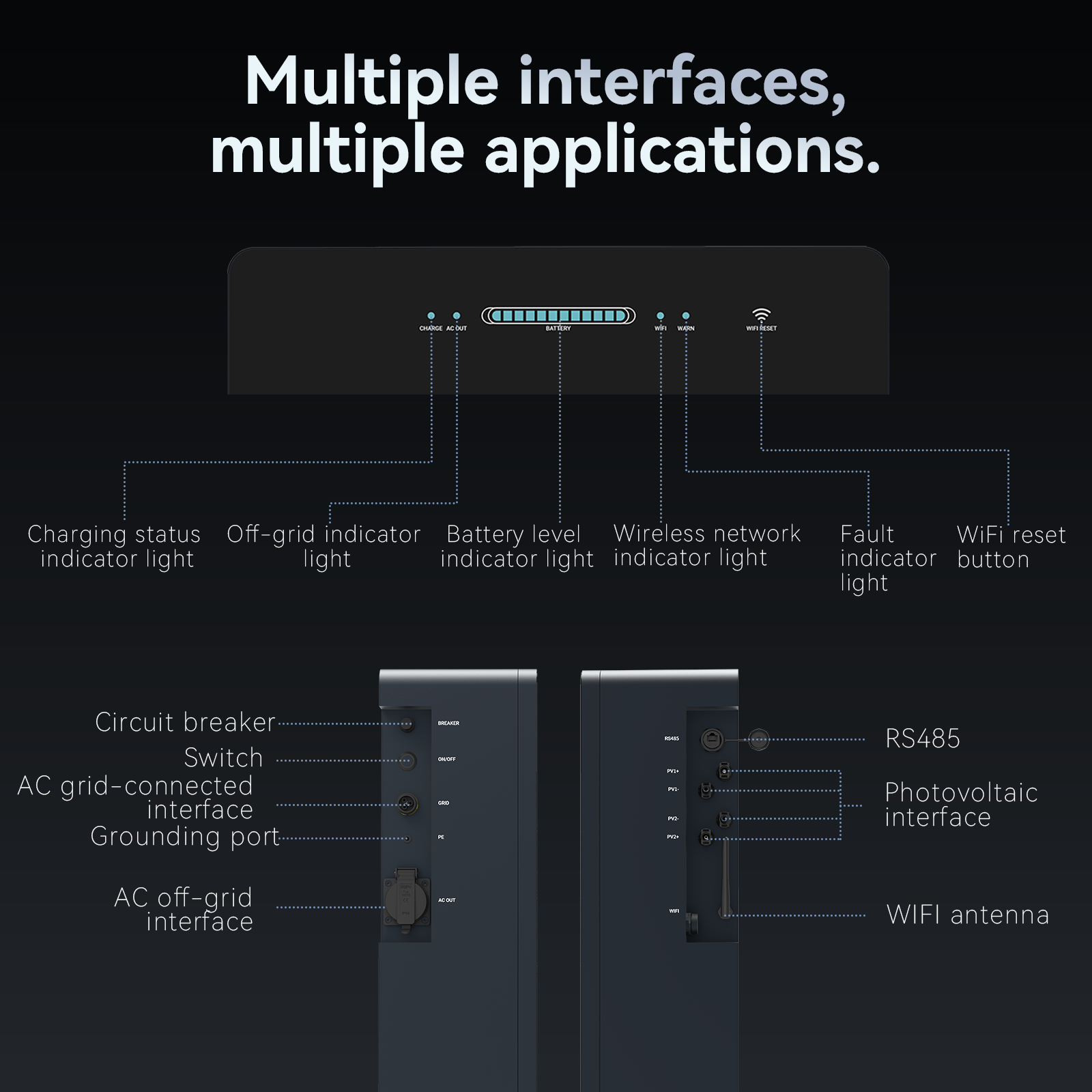 FlashFish 5.12kWh LiFePO4 Home Energy Storage System - 6000+ Cycles, 2.4kW Uninterrupted Power & Solar Compatibility