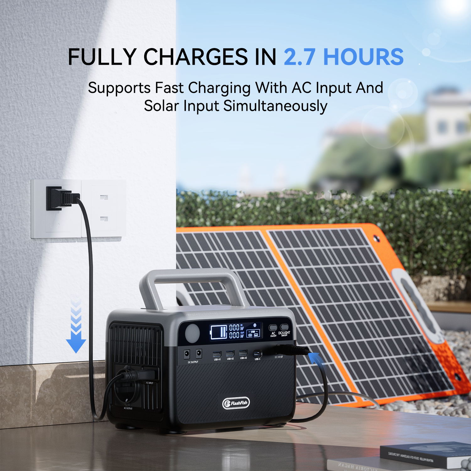 【LFP】Flashfish BP030B Portable Power Station | 300W 230.4Wh/72000mAh