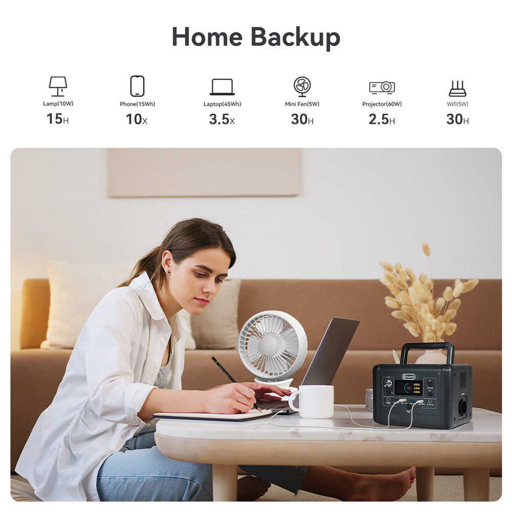 【LFP】Flashfish T200 Portable Power Station | 200W 153.6Wh/48000mAh