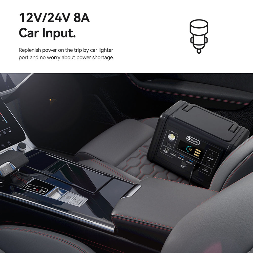 【LFP】Flashfish T200 Portable Power Station | 200W 153.6Wh/48000mAh