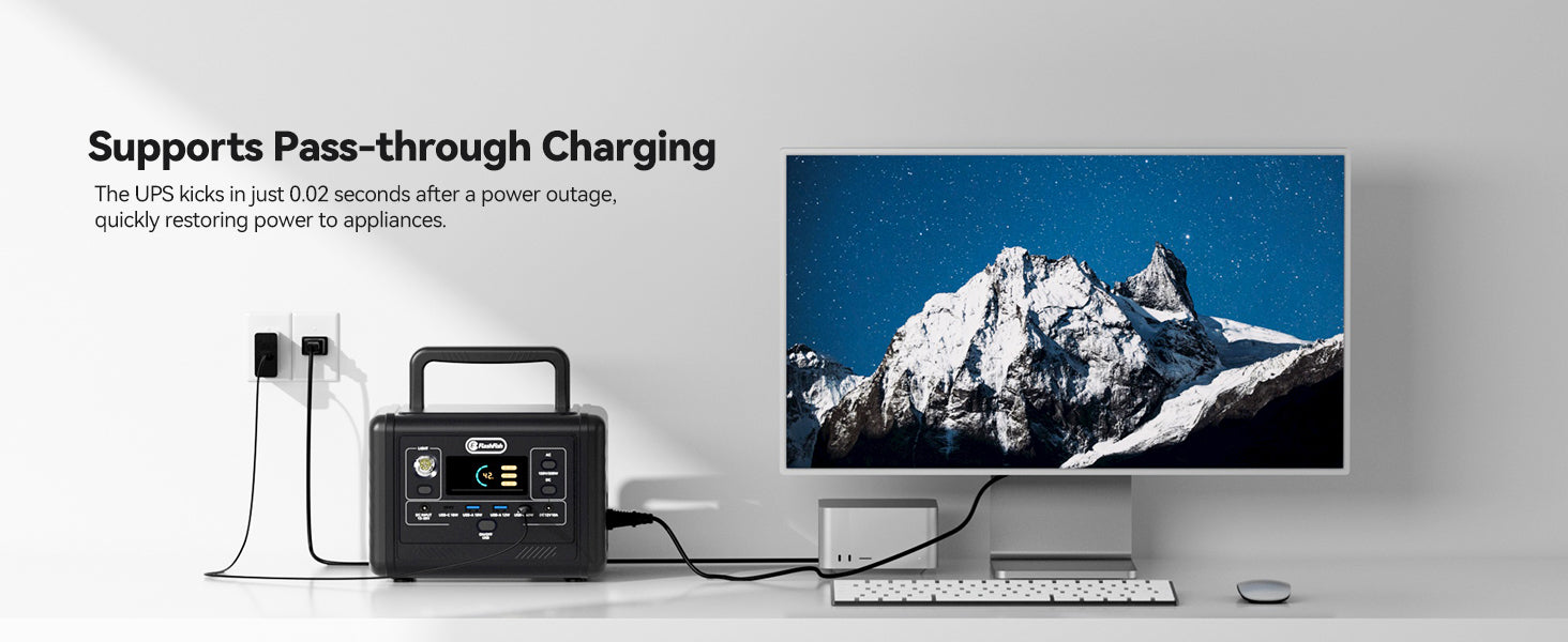 【LFP】Flashfish T200 Portable Power Station | 200W 153.6Wh/48000mAh