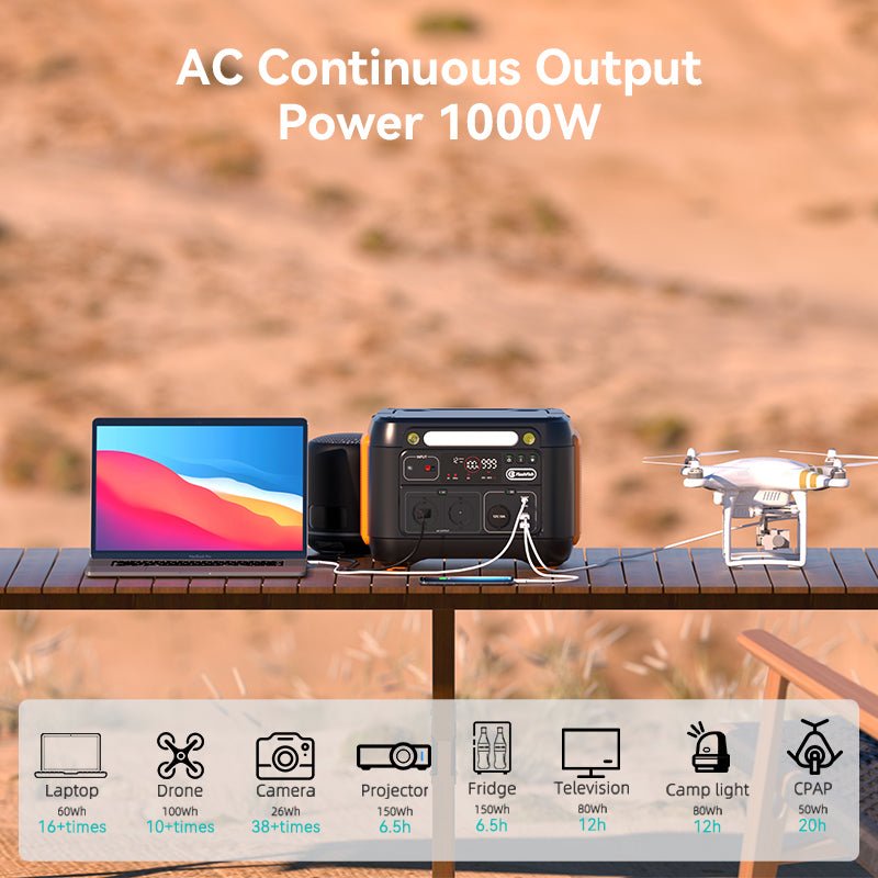 Flashfish A1001 UPS Portable Power Station | 1000W 1002Wh