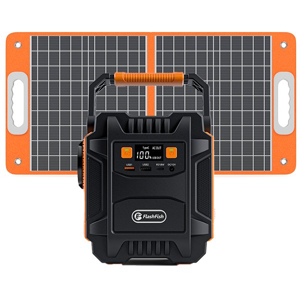 Flashfish A201+TSP60 Solar Genrator Kit丨200W 172Wh + 60W Solar Panel