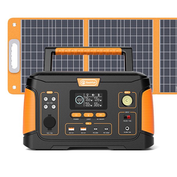 Flashfish J1000PLUS+TSP100 Solar Generator丨932Wh+100W - FlashFish.EU