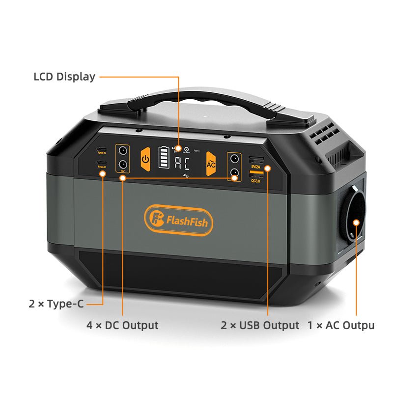 Flashfish P56 + TSP60 Solar Generator Kit丨330W 288Wh + 60W Solar Panel