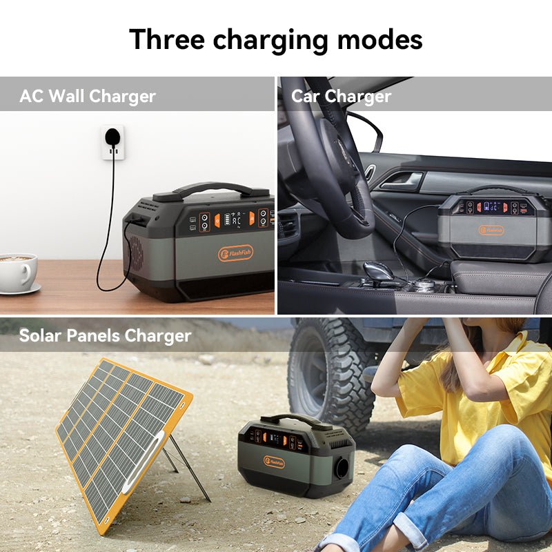 Flashfish P56 + TSP60 Solar Generator Kit丨330W 288Wh + 60W Solar Panel