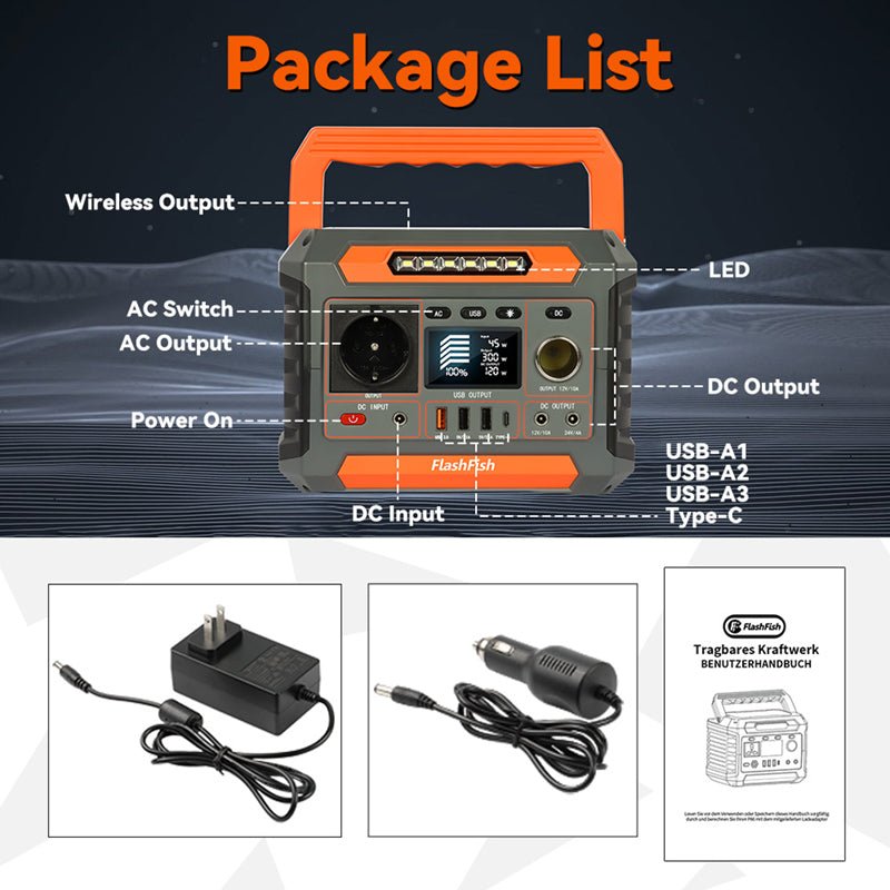 【UPS】Flashfish P66 + TSP60 Solar Generator Kit | 260W 288Wh + 60W Solar Panel