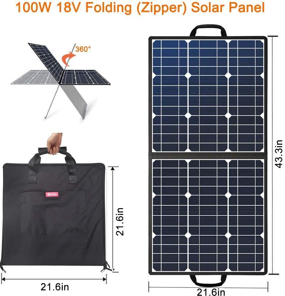 Flashfish SP100 Portable Solar Panel | 18V/100W - FlashFish.EU