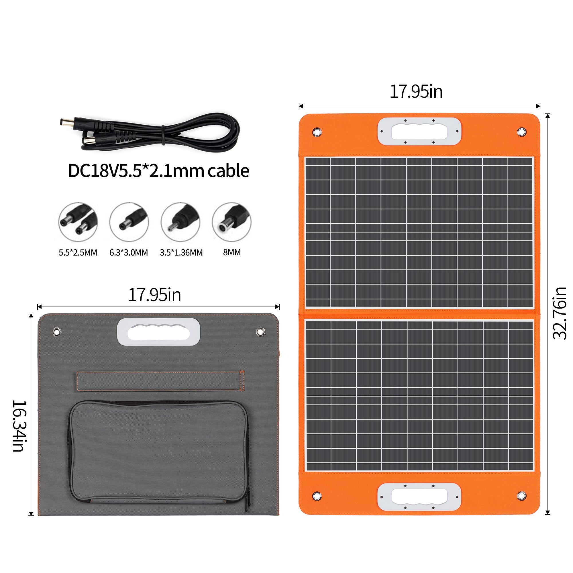 FlashFish TSP60 Portable Solar Panel | 18V/60W - FlashFish.EU