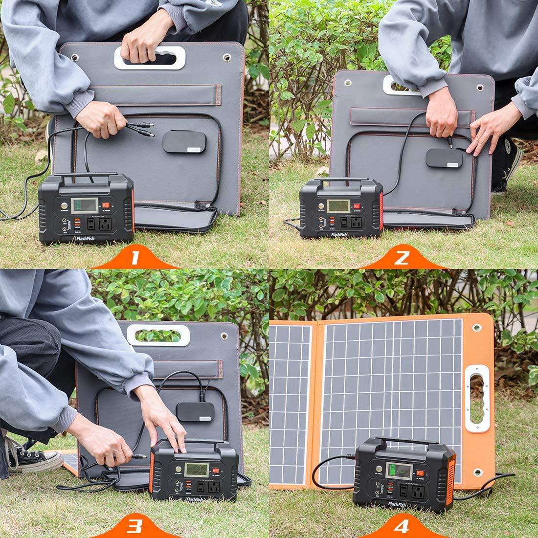 FlashFish TSP60 Portable Solar Panel | 18V/60W