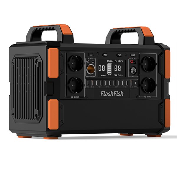 【LFP】Flashfish F132 + 2×TSP100 Solar Generator Kit | 1000W 1048Wh + 200W Solar Panel