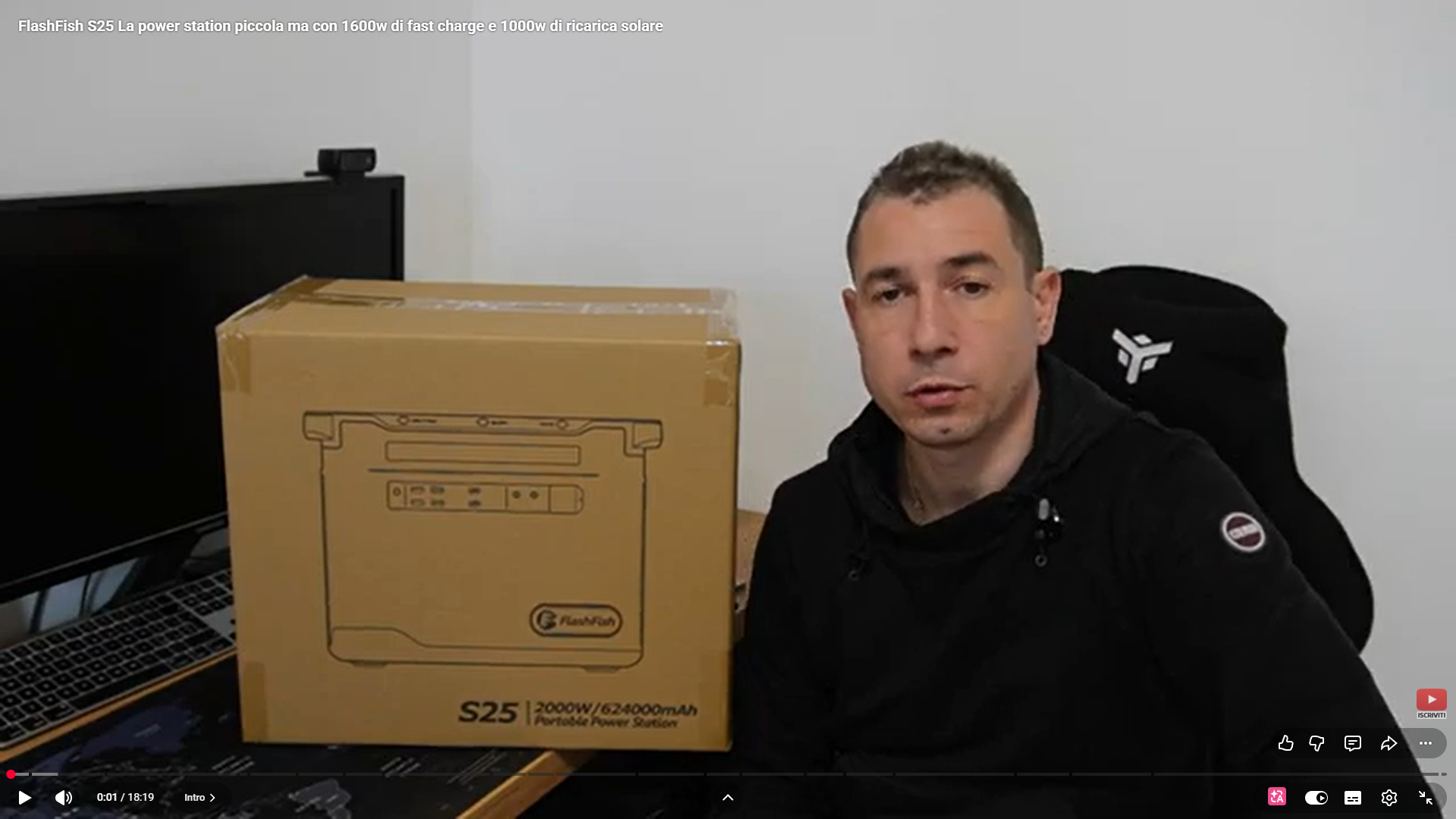 FlashFish S25 La power station piccola ma con 1600w di fast charge e 1000w di ricarica solare