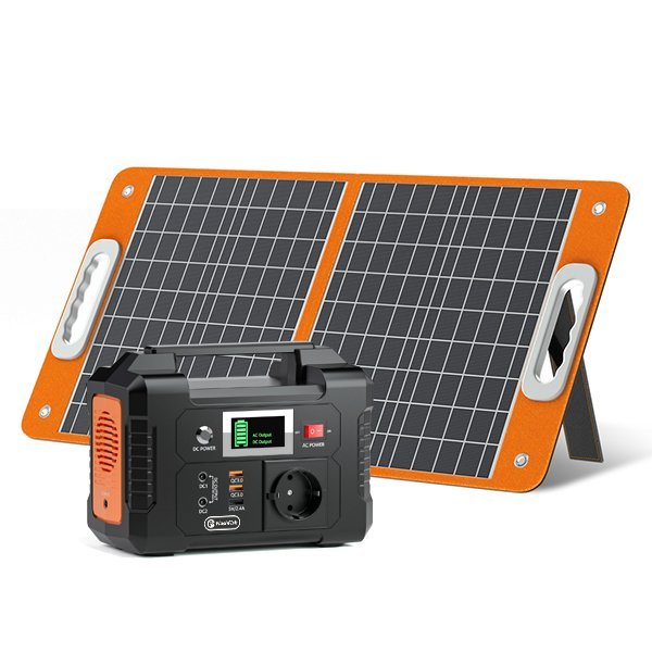 FlashFish E200 with TSP60 solar panel as a compact budget solar generator kit