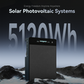 FlashFish  SR5000 5.12kWh LiFePO4 Home Energy Storage System - 6000+ Cycles, 2.4kW Uninterrupted Power & Solar Compatibility
