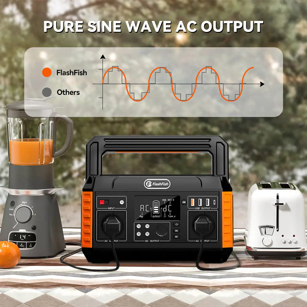 FlashFish P60 Portable Power Station Product Performance: Pure Sine Wave