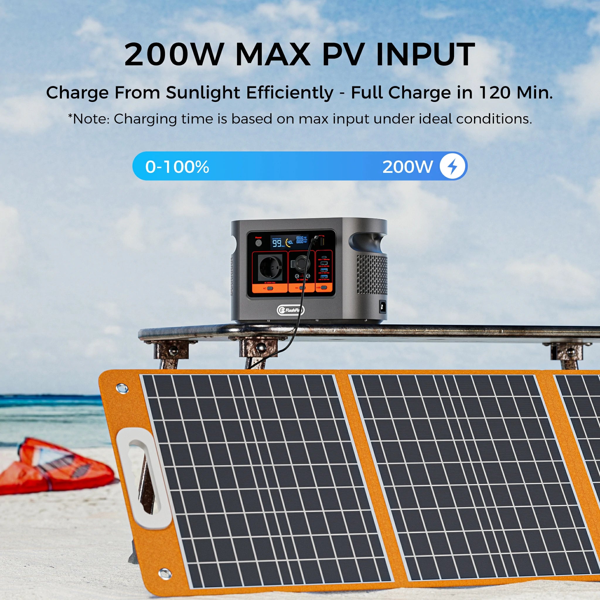 FlashFish E106B 600W 384Wh portable power station