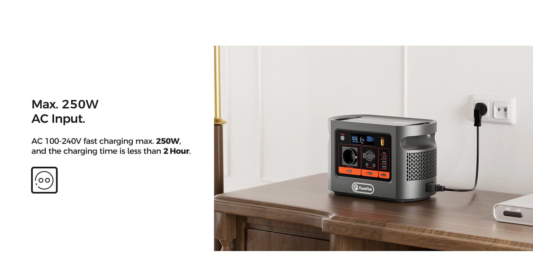 FlashFish E106B AC charging