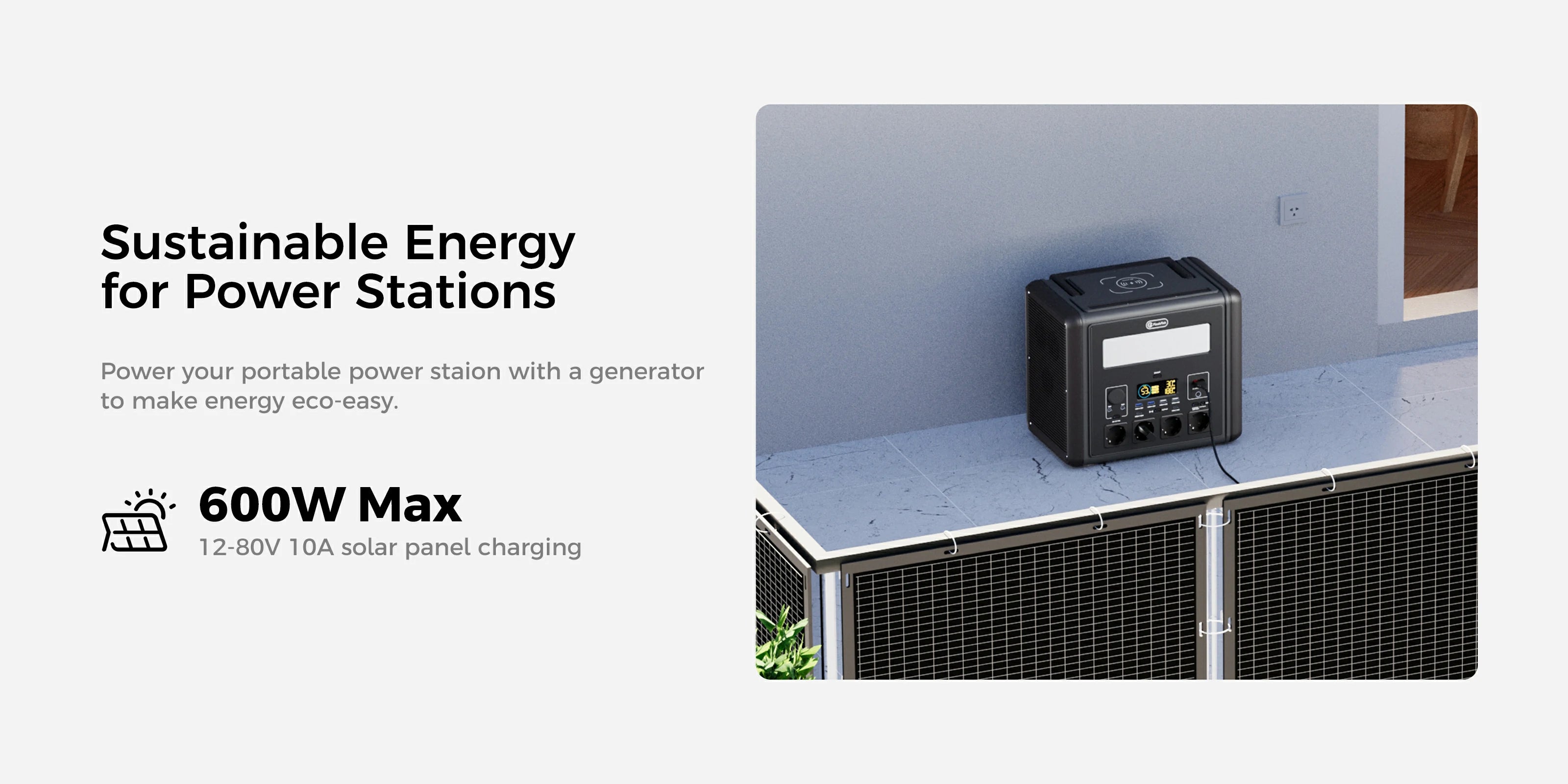 FlashFish T2000 portable power station, product feature banner
