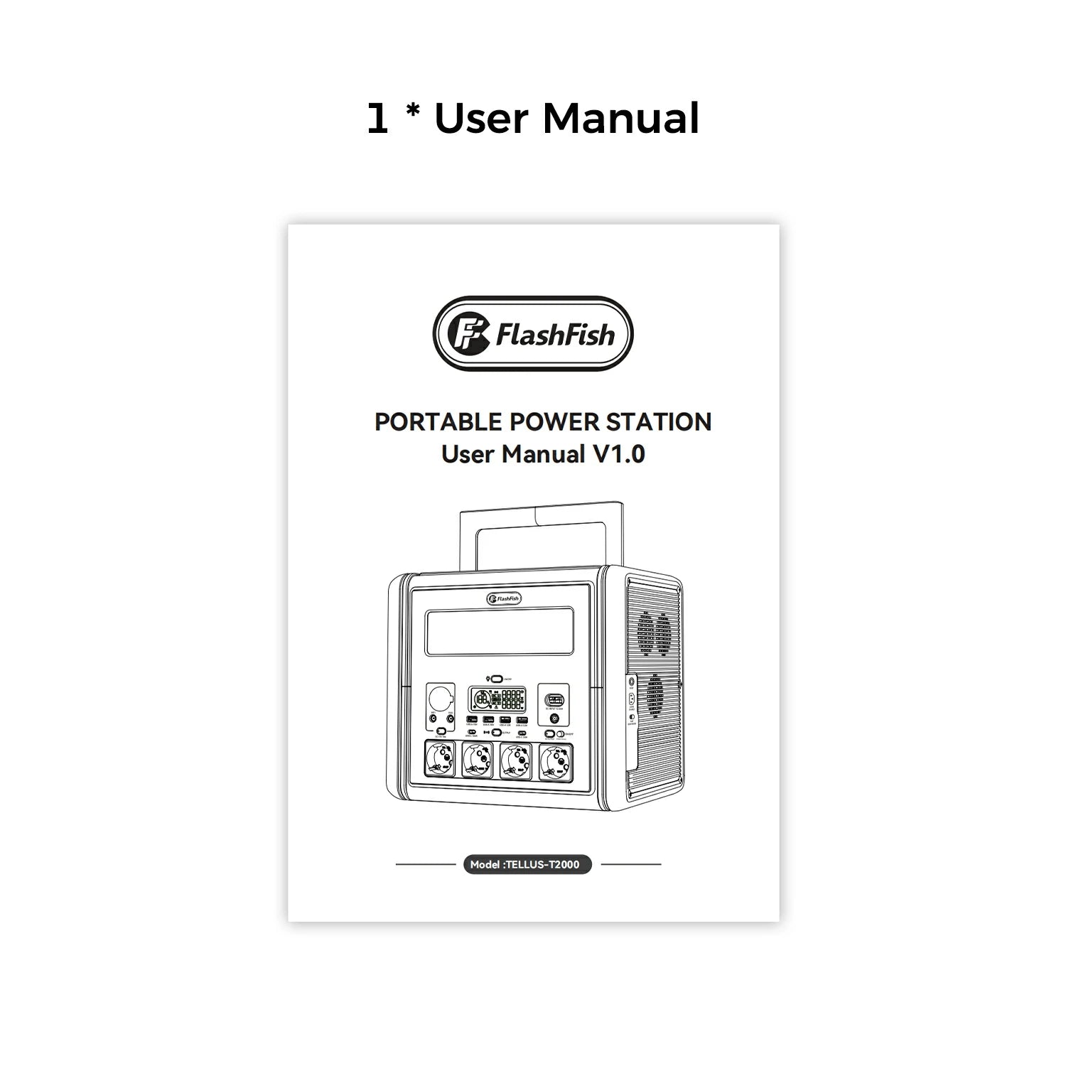 FlashFish T2000 portable power station, product image
