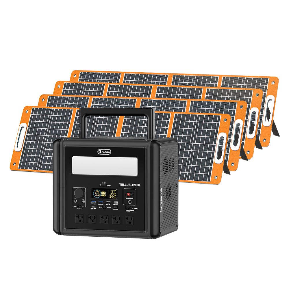 【LFP】Flashfish T2000 Portable Power Station | 2000W 1536Wh/480000mAh | Pure sine wave | Lithium iron phosphate battery