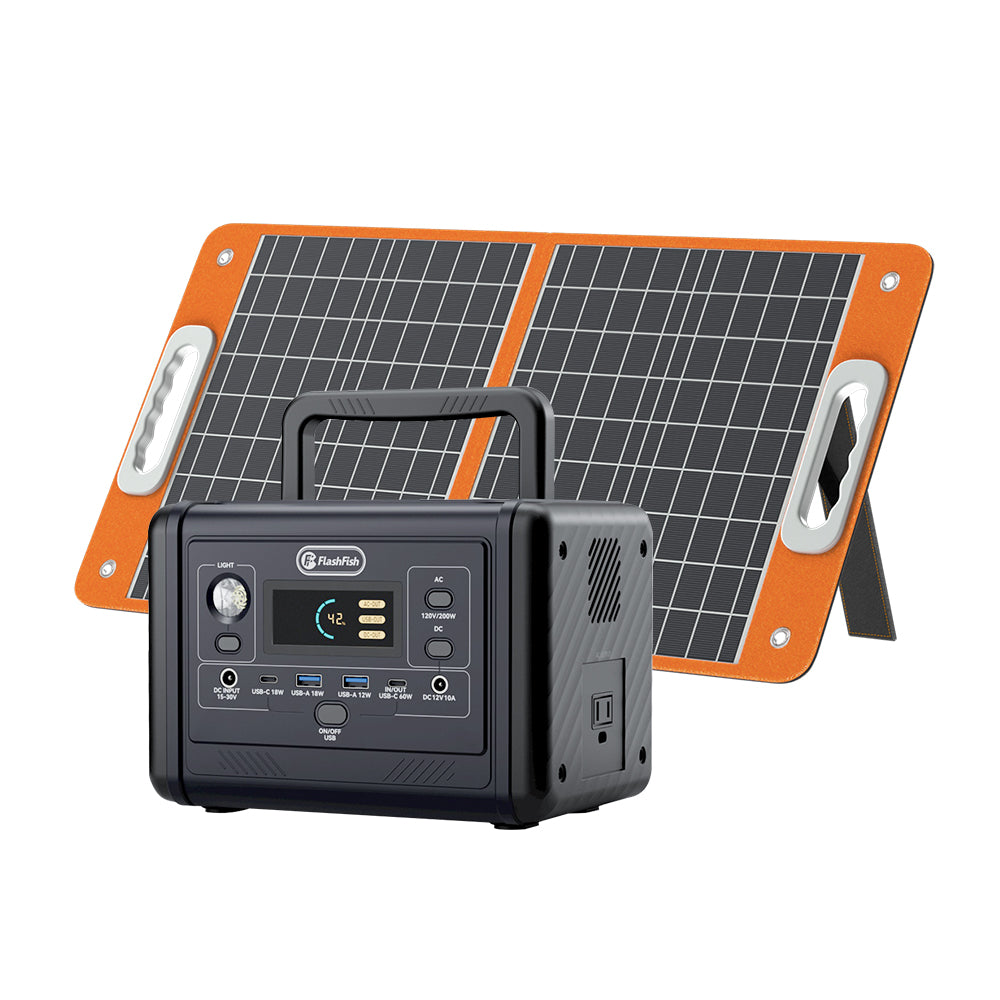 【LFP】Flashfish T200 Portable Power Station | 200W 153.6Wh/48000mAh