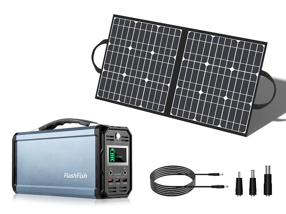 FlashFish G300+SP50 Solar Generator丨222Wh+50W - FlashFish.EU