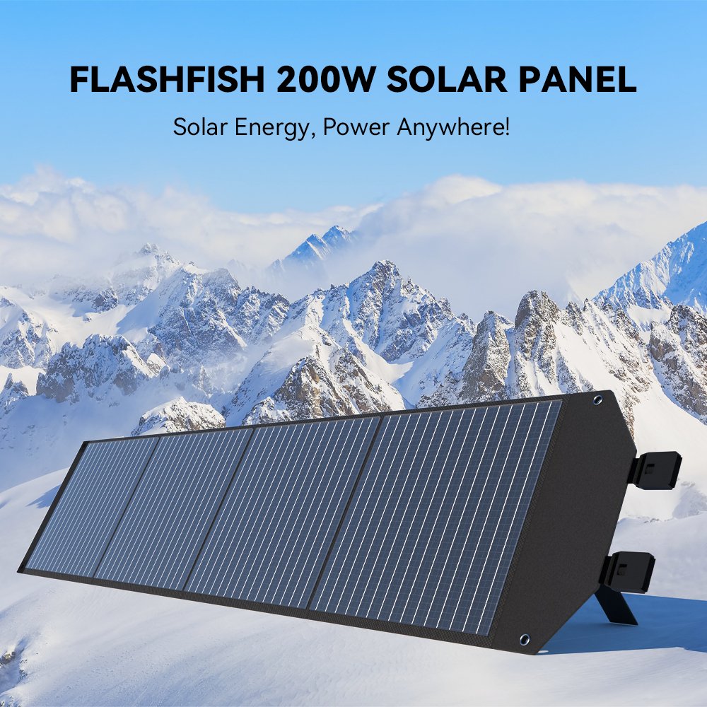FlashFish SP200 Portable Solar Panel | 18V/200W - FlashFish.EU