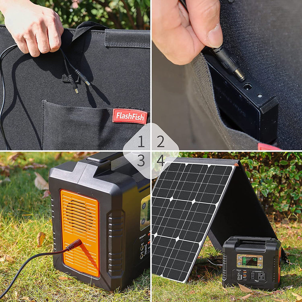 Flashfish SP50 Portable Solar Panel | 18V/50W