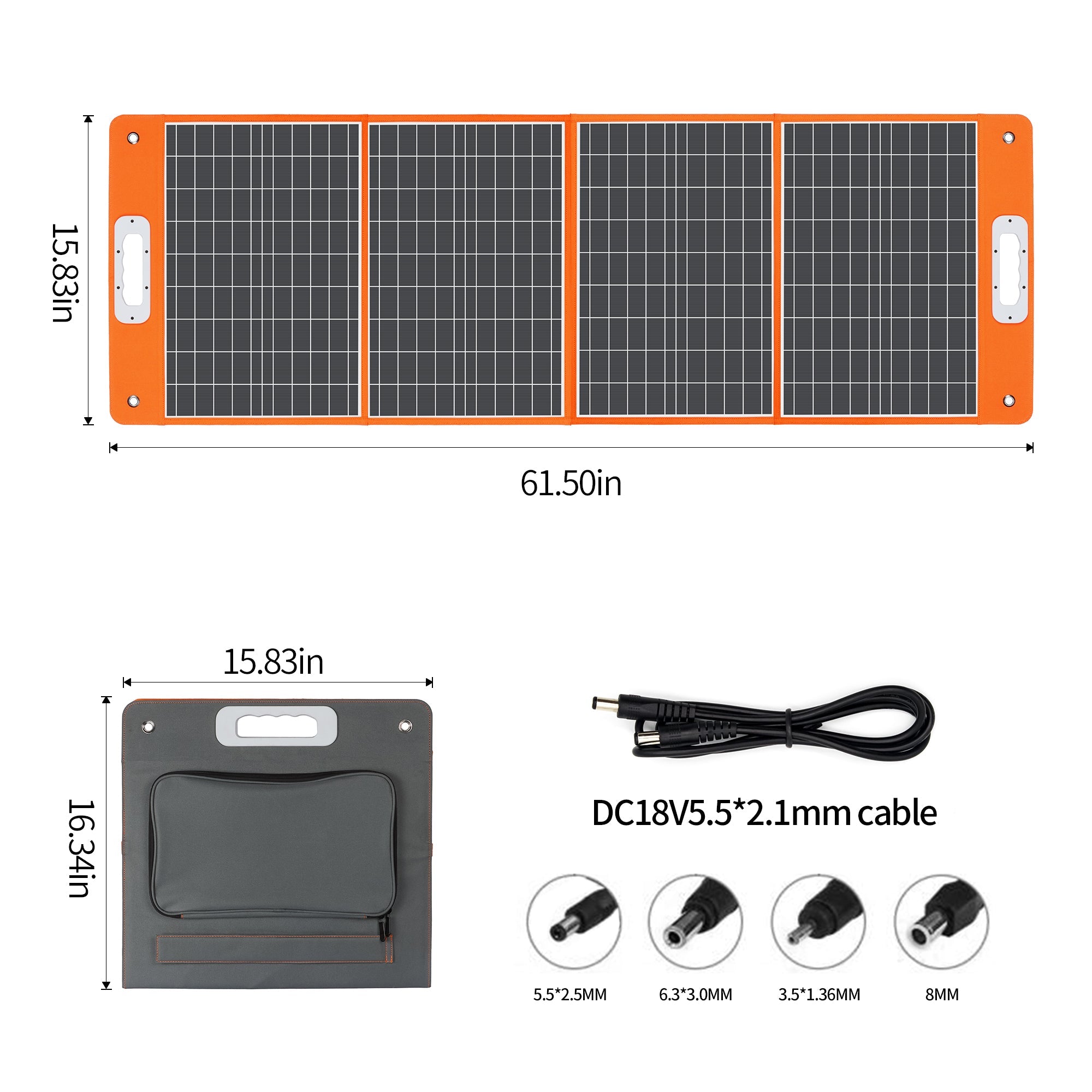 FlashFish TSP100 Portable Solar Panel | 18V/100W - FlashFish.EU