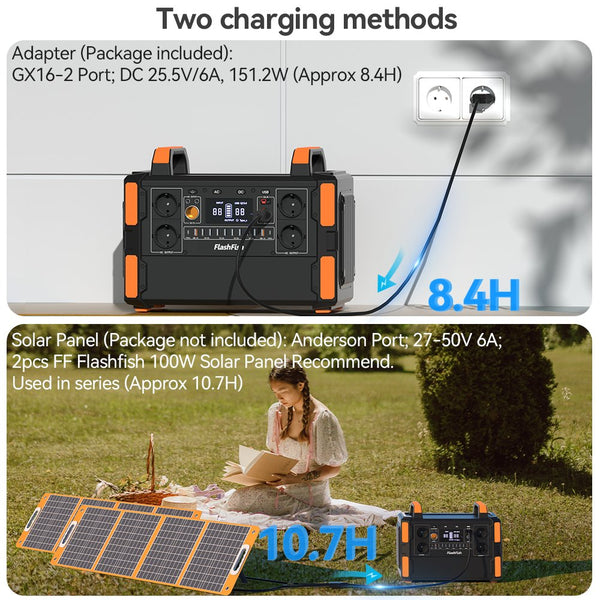 【LFP】Flashfish F132 Portable Power Station | 1000W 1048Wh