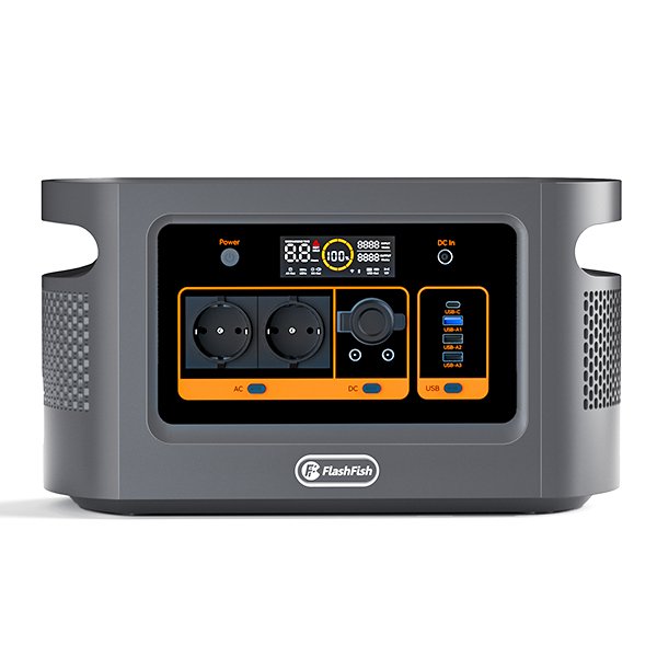 【LFP】Flashfish QE02D UPS Portable Power Station | 1200W 1065Wh - flashfishsolargenerator