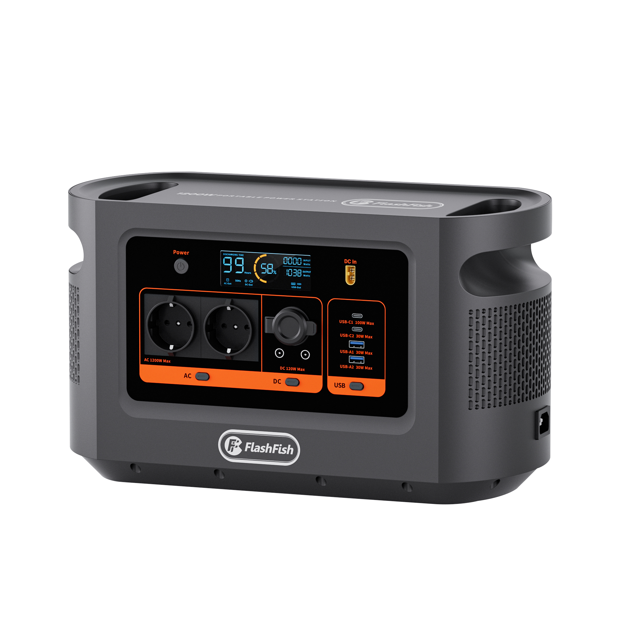 FlashFish E112B Portable Power Station - 1008Wh, 1200W